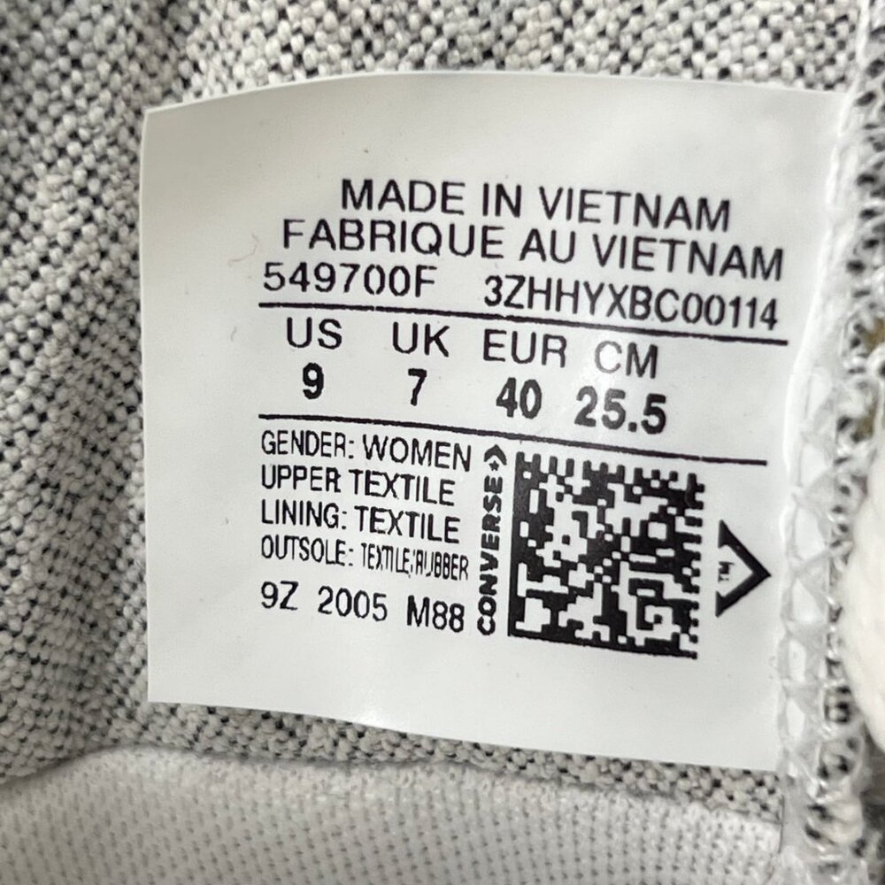 Converse Gray Cotton Sneakers | Women’s Size 9 - Picture 5 of 6